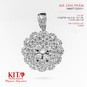Vỏ Mặt Dây Chuyền Kim Cương Vàng Trắng