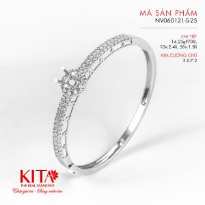 Vỏ Vòng Tay Kim Cương Vàng Trắng